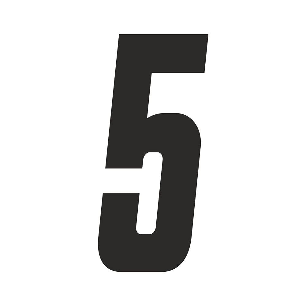 Quattroerre Cross Number 5, h 15 cm, Black