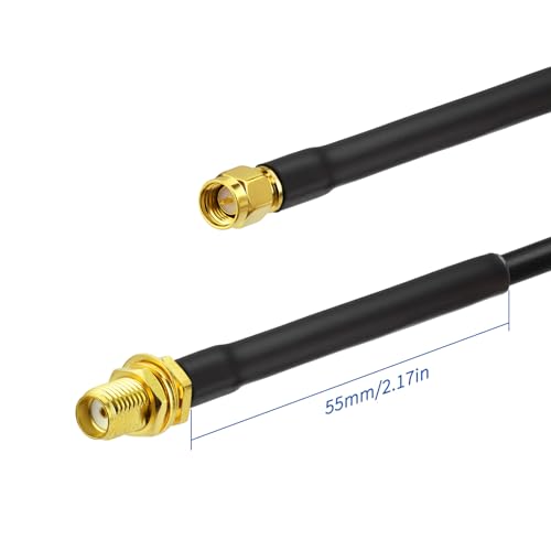 Cable coaxial RG8x de 50 ohmios SMA macho a SMA hembra de baja pérdida 2