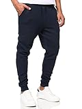 Indicode Herren Holas Jogginghose aus 98% Baumwolle | Trainingshose Jogger für Männer Navy M