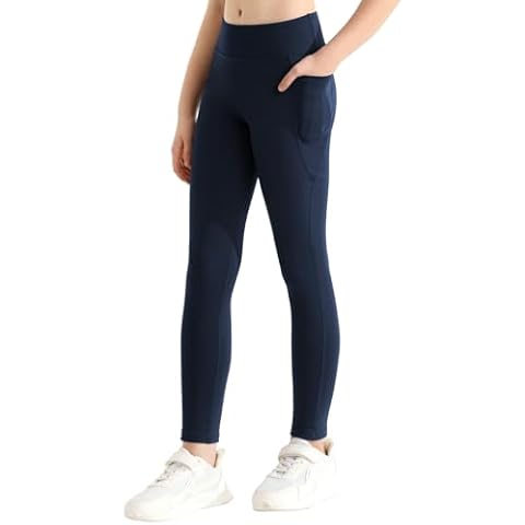URMAGIC Girls Full Length Athletic Leggings Cover