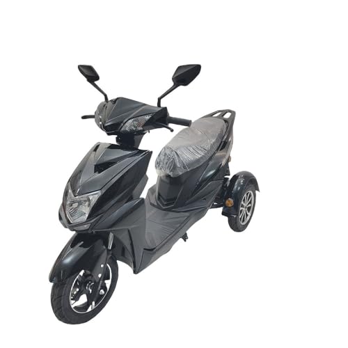 Image of Thrill 3W Electric Scooter | 3-Wheeler Low-Speed Electric Scooter for Senior Citizens & Differently Abled | Non-RTO EV with 60-80 km Range | 48V 30AH Lithium Battery with Charger (Black)