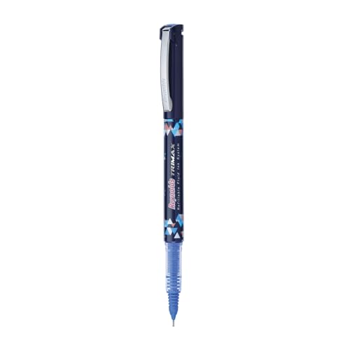 Reynolds TRIMAX 3 CT BLISTER - BLUE | Roller Ball Point Pen set With Comfortable Grip | Pens For Writing | School and Office Stationery | 0.5mm Tip