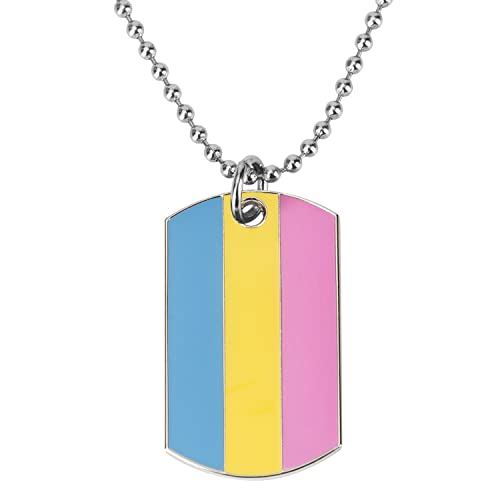 Sinwinkori Pansexual Pride Dog Tag Anhänger Halskette