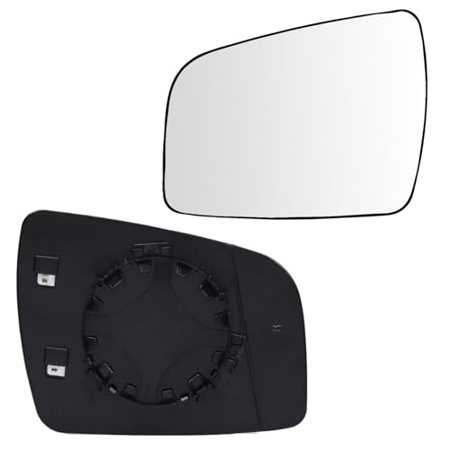 Mingke Verre de Rétroviseur Gauche Compatible avec Opel Zafira B 2009-2014 Glace Retroviseur Exterieur avec Chauffant et Plaque de Support
