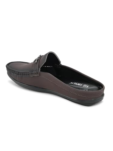 Image of SIR CORBETT Leather Back Open Loafers Shoes for Men (Size 6 to 13)