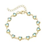 LIDFEP Pulsera Chakras Mujer, Pulseras De Cristal De Piedras Preciosas Naturales, Pulsera De Cuentas De Amor De Diamantes De Vidrio Azul Fresco, Pulsera De Yoga Reiki De Cadena Ajusta