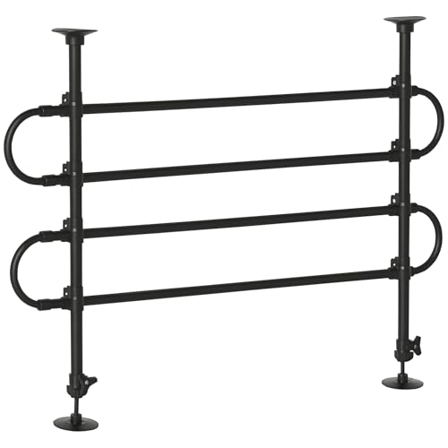 PawHut Grille de séparation pour Chien Universel, barrière de sécurité Extensible pour Animaux de Compagnie, réglable Largeur: 87-135 cm Hauteur: 60-105...