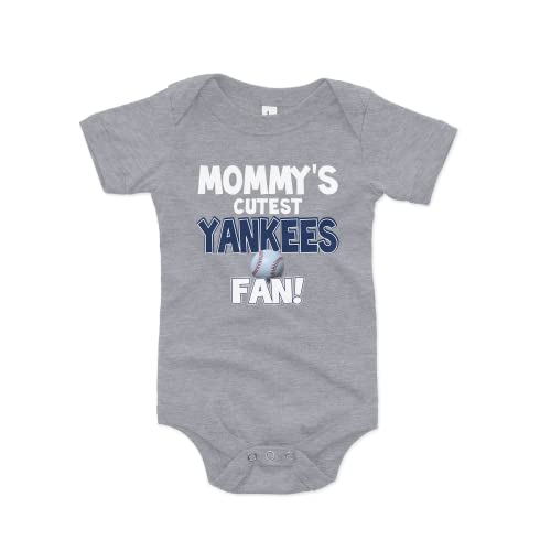 NanyCrafts Baby's Mommy's Cutest Yankees Fan Bodysuit, Baby Yankees Fan