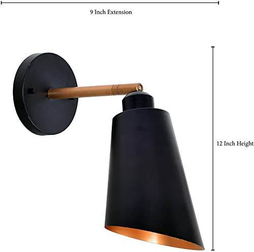 Kenroy Home 12'' Wall Sconce, Matte Black/Antique Bronze #TOP1