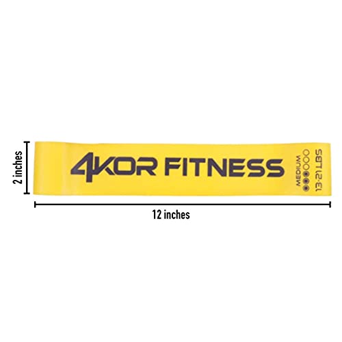Image of 4KOR Fitness Resistance Loop Band Set, Perfect for Crossfit, Yoga, Physical Therapy, and Booty Building