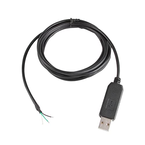 EVURU USB to 3Pin RS232 Wire End Cable Chipset TX RX Pinout 24 Awg Rs232 Adapter Converter Cable Assembly Wiring Types Cord