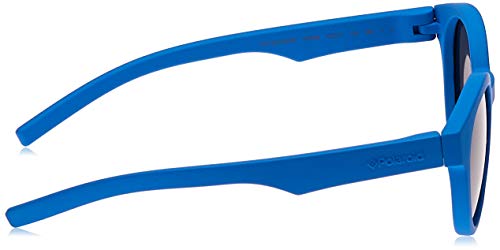 Polaroid Sunglasses Kids' PLD 8019/S/SM Oval Sunglasses, Blue/Polarized Gray, 42mm, 17mm3