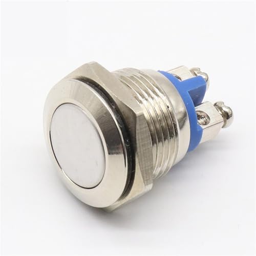 Interrupteur à bouton-poussoir momentané 16mm inox contre l'usure mécanique