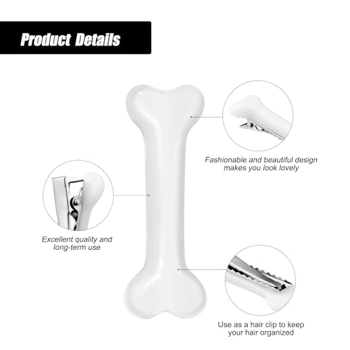 Pinzas para cabello hueso, 4 piezas miniatura 2