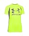 Under Armour Boys' HeatGear Armour Up Digi Fitted Short Sleeve Shirt, Fuel Green/Graphite, Youth X-Small