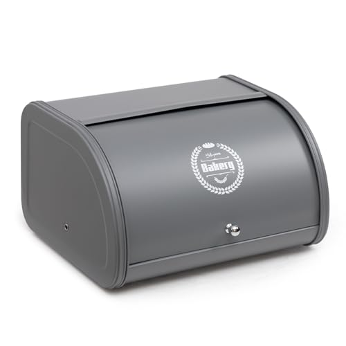 HollyHOME Portapane Acciaio Inossidabile, Grigio