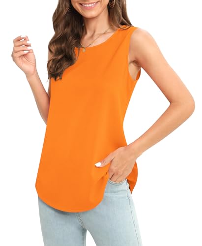 Image of Women's Sleeveless Chiffon Tank Top Business Casual Blouse Tunic Top