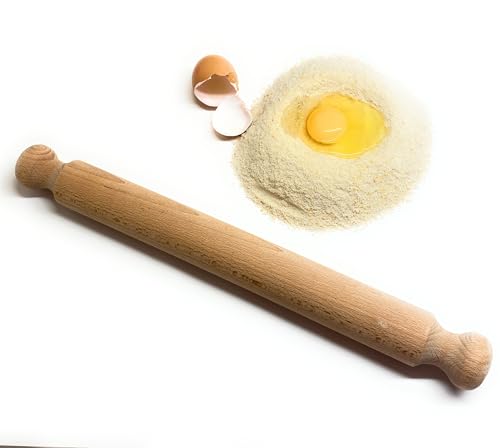 CULIMI Premium Teigroller aus Holz - Ideal für Pizzateig & Backwaren, Französisches Design, Hochwertige Teigwalze für Küchenprofis