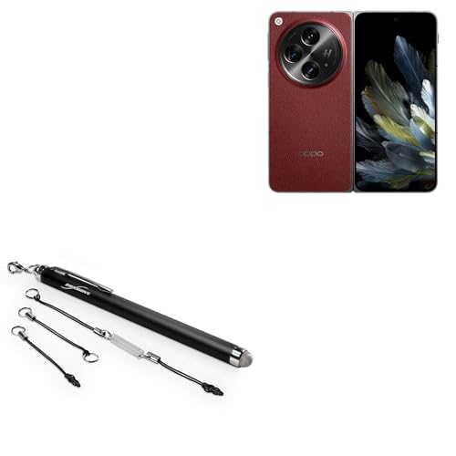 BoxWave Stylus Pen Compatible with Oppo Find N3 - EverTouch Capacitive Stylus, Fiber Tip Capacitive Stylus Pen - Jet Black