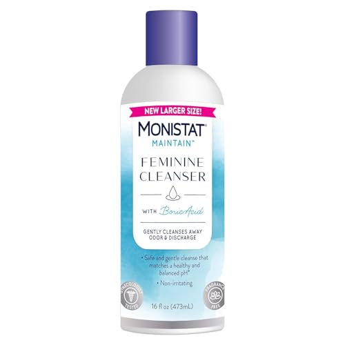 Monistat Boric Acid Feminine Cleanser, (2 Wash & 2 Cloth) Variety Pack