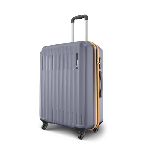 Image of Safari Genius Alley 66cm Medium Check-in Trolley Bag Hard Case Polypropylene, 4 Spinner Wheels, 360 Degree Wheeling Luggage, Travel Bag, Suitcase for Travel, Trolley Bags for Travel, Flintstone