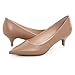 Stunner Women's Classic Fashion Pointed Toe Low Heel Dress Pumps Shoes Brown 42(9)