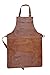 HEAVEN HUSH Genuine Leather Apron for Men, Adjustable Straps & Tool Pockets, Premium BBQ, Cooking, Blacksmith, Shop, Welding, Woodworking, Bartender Work Apron (Single Pocket - Brown)