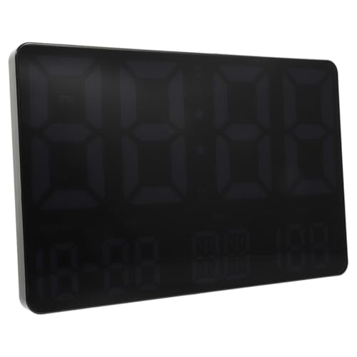 Horloge murale numérique LED grand écran réveil et lumière colorée salon