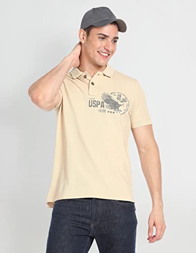 Image of U.S. Polo ASSN. Striped Slim Fit Polo T Shirts for Men - 100% Cotton, Half Sleeves Mens Tshirt