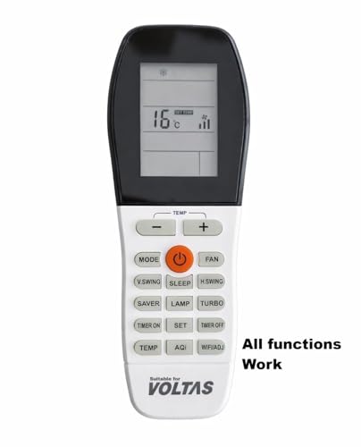 Image of 5 Years Warranty Remote Split and Window Compatible for Voltas Inverter Ac Remote Control Model no. 183 Vectra Prism (Old Remote Must Be Exactly Same) White