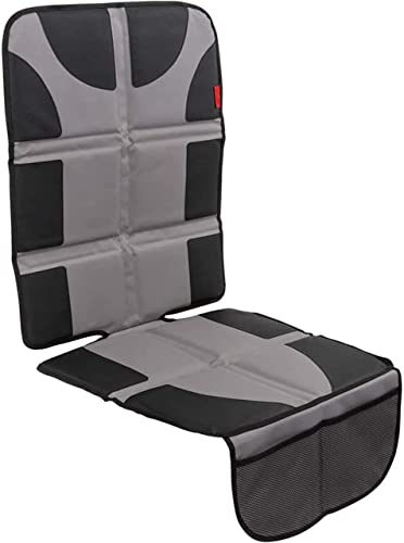 Lusso Gear Car Seat Cover - Universal Fit & 1-Pack Gray for Child Car Seats - Thick Padding & Waterproof - Non-Slip Backing & Dual Mesh Pockets