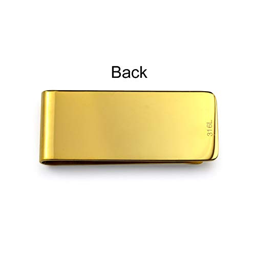 Bling Jewelry Personalized Strong Polished & Matte Finish Wide Simple Men Money Clip Card Holder for Men Teens Father Silver Tone Stainless Steel Customizable4