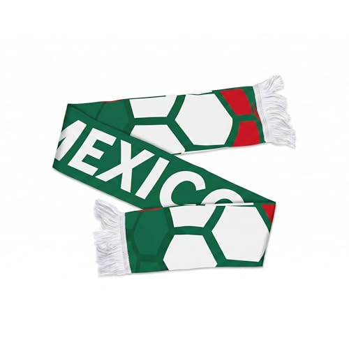 Zyriolin 2026 World Cup Soccer Fan MEXICO Scarf Double-Sided National Team Logo Print Supporter Souvenir Gift for Men & Women Matchday Essentials 5.5 x 57.5 Inch
