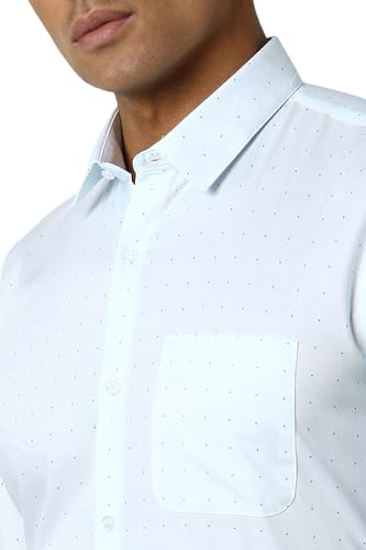 Image of Peter England Men Cotton Solid Slim Fit Shirt