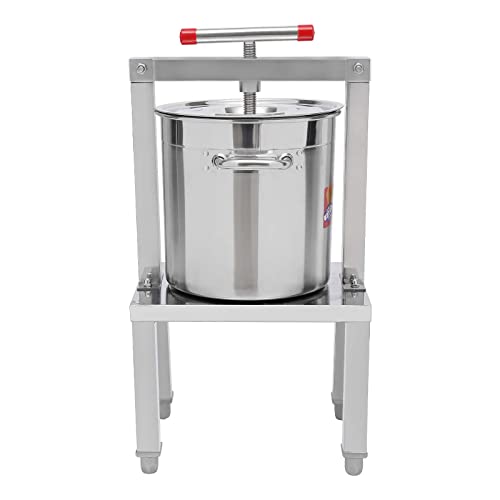 Fruit Juice Press, 13.25L/448Oz DIY Large Fruit Honey Presser Beeswax Extractor Beekeeping Machine and Cider, Portable Press Extractor with Keg and Stainless Steel Strainer for Wine, Grape