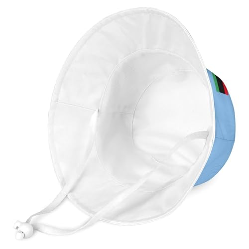 Kids Bucket Hat for Girls & Boys, Libya Flag Pattern Bucket Hat for Girls Boys,Fun & Cool Fun Outdoor Vacation3