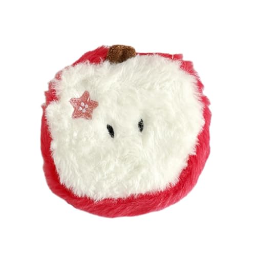 Kawaii Stuff Fuzzy Change Purse Cute Coin Purse Small Wallets for Women Passport Holder for Travel (Red)