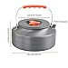 Menolana Outdoor Camping Kettle 1.6L for Boiling Water Water Kettle Multipurpose Coffee Pot Teapot for Road Trip Picnic Hiking, Orange Handle