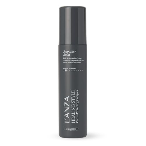 L'ANZA Healing Style Smoother Balm Smoothing Hair Treatment, Frizz Control, Softens, Adds Shine, UV & Heat Protection, Color Safe Anti-Humidity Strengthening Care Shine Boost, Sulfate Free (6.8 Fl Oz)