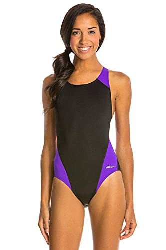 Dolfin Women's Panel Performance Back Black/Purple 36