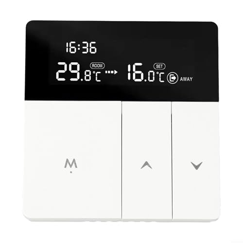 Termostato digital de calefacción por suelo radiante, controlador inteligente de temperatura de caldera de gas de agua para sistemas eléctricos de calefacción de suelo (16 A)