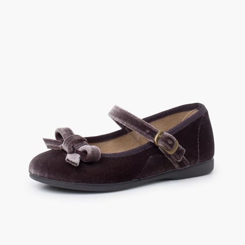 Velvet Mary Janes Girls with Bow2