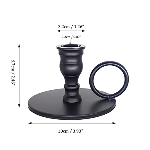 Candlestick Holder Fors Taper Black - Classic Retro Candle Holders Paired Set Of 2 For Christmas Home Decor Window Sill Candleholder Decorations #TOP4