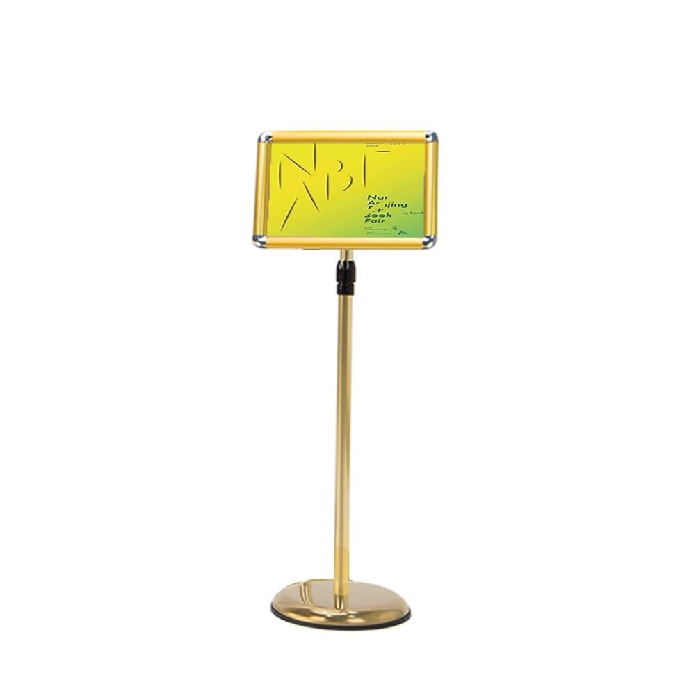 Soporte for carteles, soporte for carteles, soporte for vallas publicitarias de piso con marco abierto horizontal vertical de altura ajustable, letrero de acero inoxidable resistente, for exteriores e