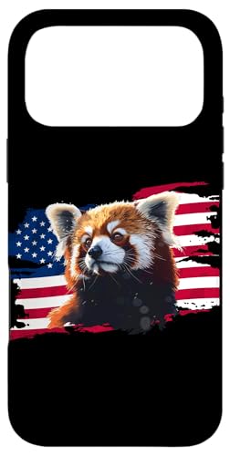 Patriotic USA American Flag 4th July Red Panda Lover �X�}�z�P�[�X iPhone 17 Pro Max �p