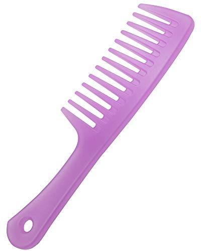 Wapodeai Wide Tooth Comb, Professional Paddle Tools Detangler Comb, Durable and Anti - Static, Suitable Combs for Women, Curly, Dry and Wet Hair, All Types of Hair. Purple