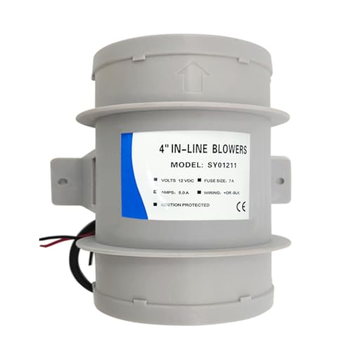 OTDOGUO 4 Inch in-Line Blowers Boat Bilge Blower Cool Fan Marine Cabin Ventilation 12V,RV and Marine Accessories