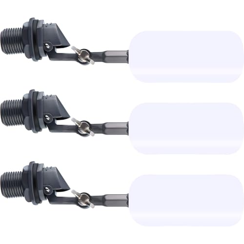Pack of 3 Reliable Water Float Ball Valve Shut-Off 1/2 Inch Automatic Filling Feed Humidifier Water Tank Water Ball Valve Pond Float Replacement Valve