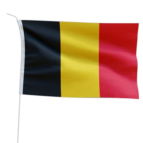 Marineo Gastlandflagge Bootsfahne Gastflagge Fahne Flagge für Boot oder Motorrad - 20 x 30cm, Belgien