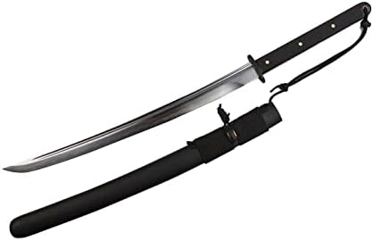 Musashi - Morden Tactical Wakazashi 1060 high Carbon Steel Clay Tempered Samurai Short Sword Wakazashi